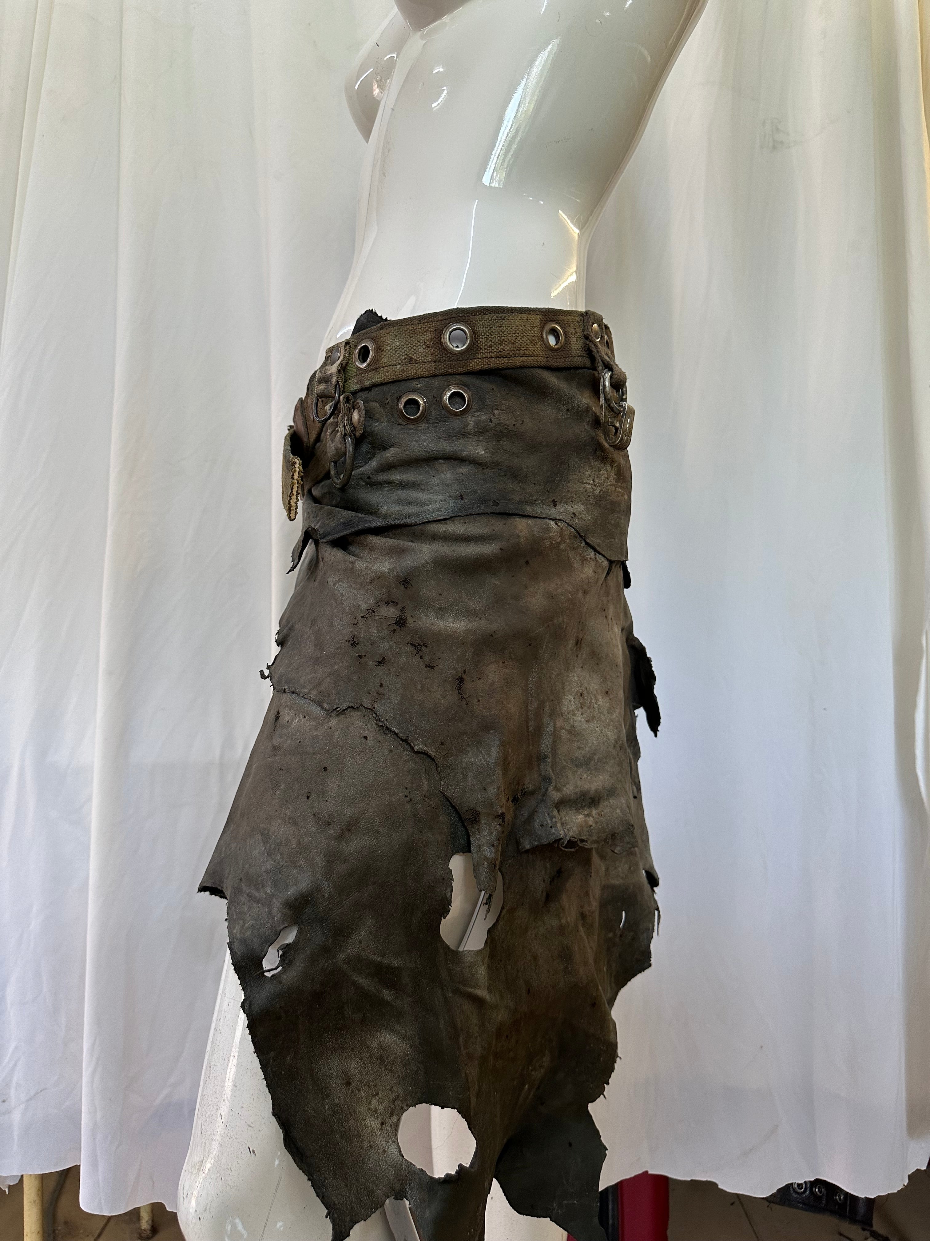 Leather post apocaliptic skirt