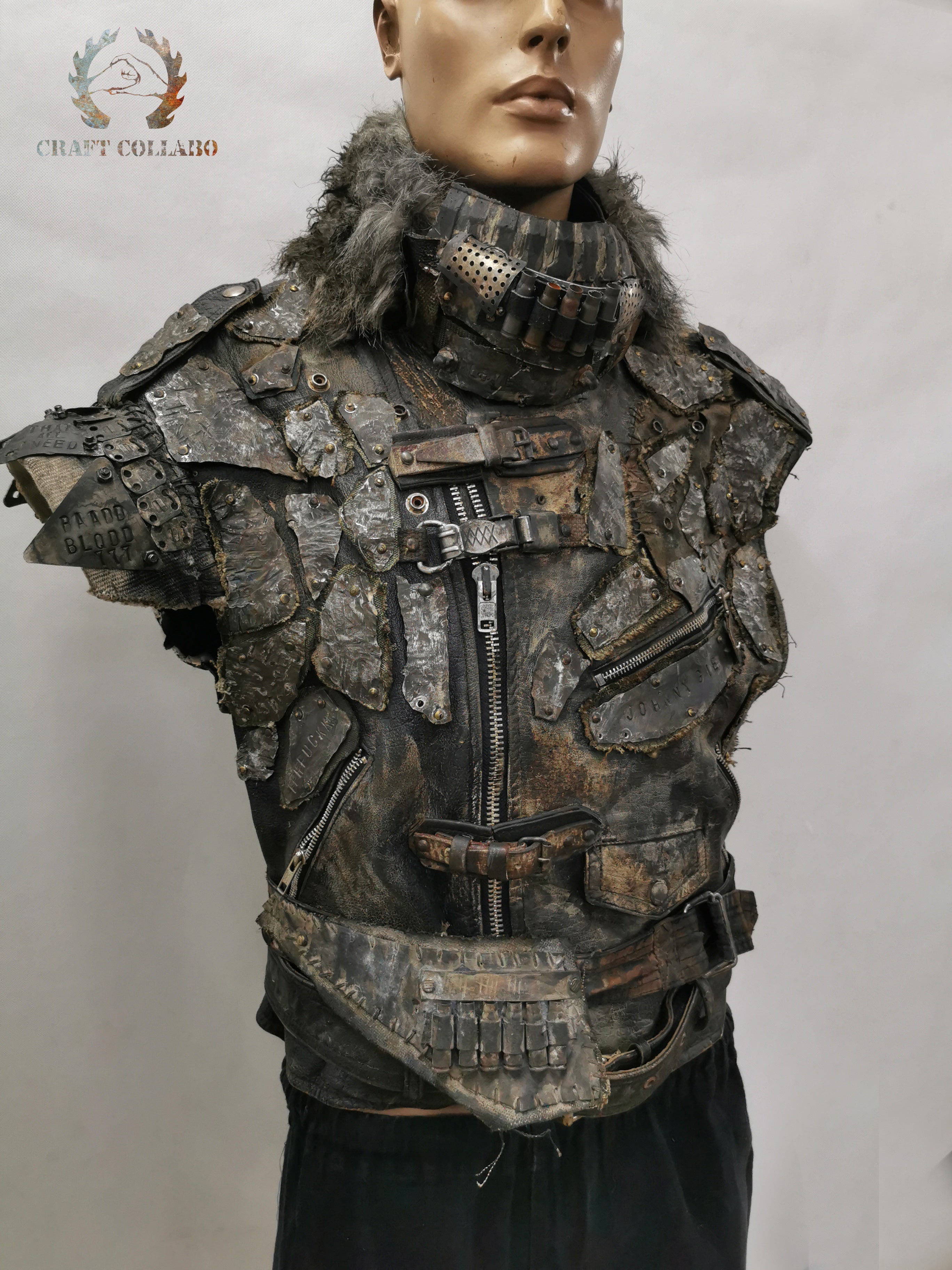 Leather Jacket with metal elements