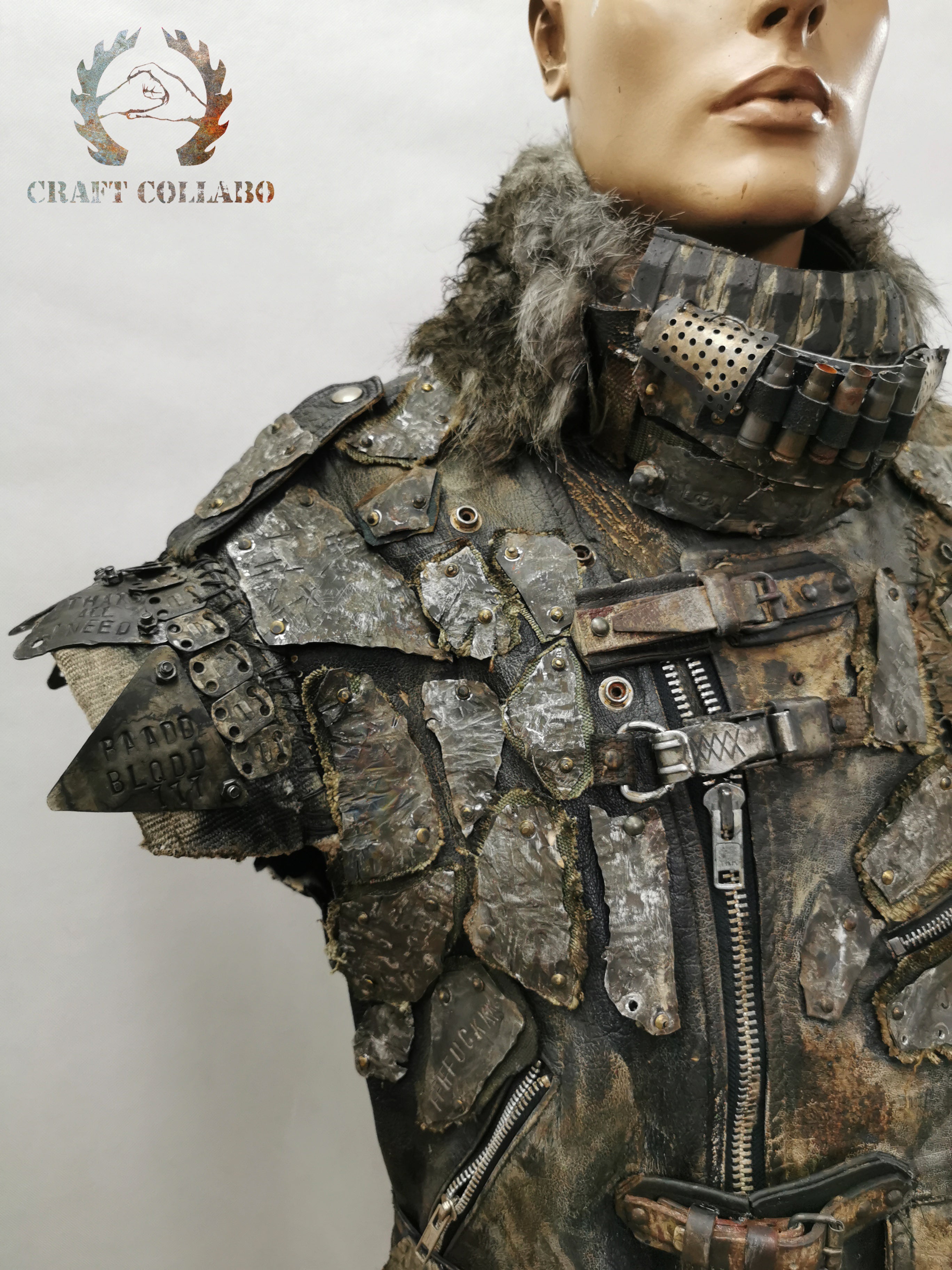Leather Jacket with metal elements