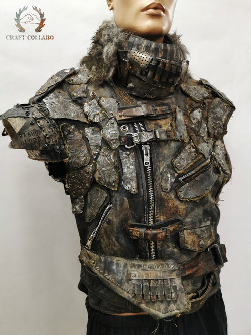Leather Jacket with metal elements