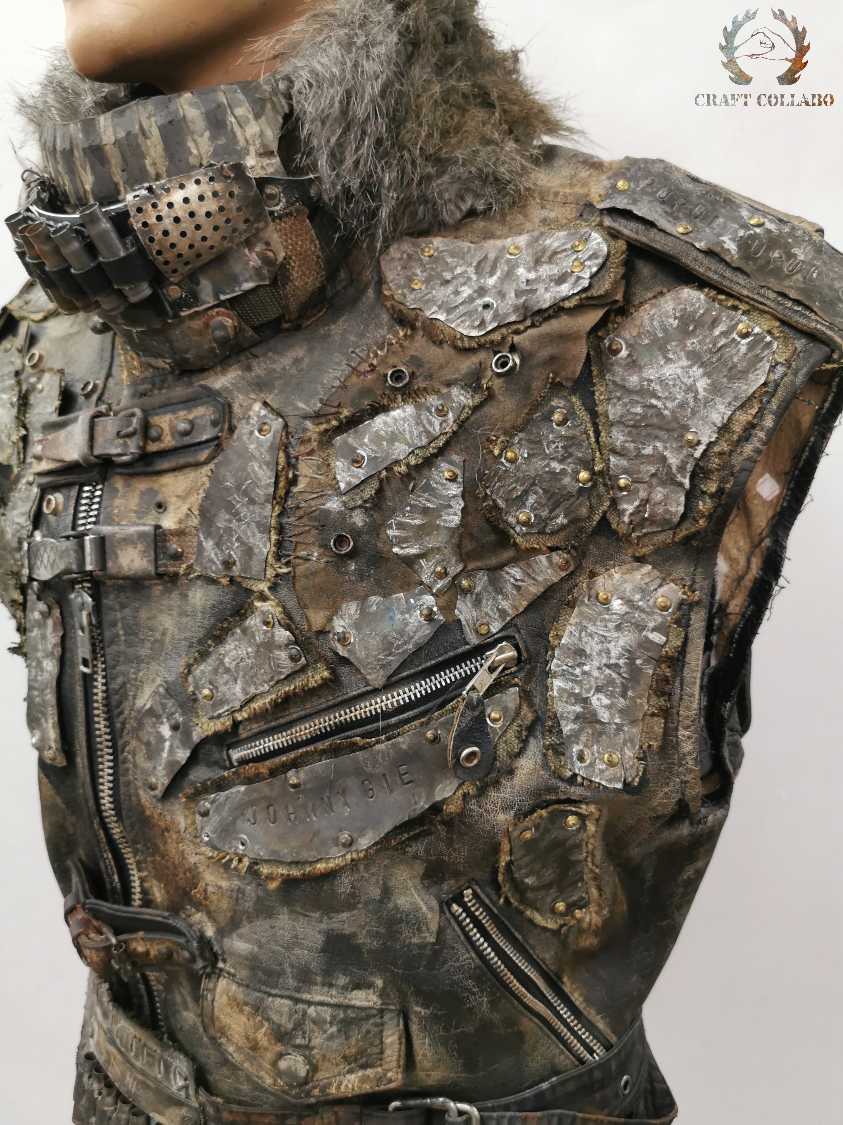 Leather Jacket with metal elements