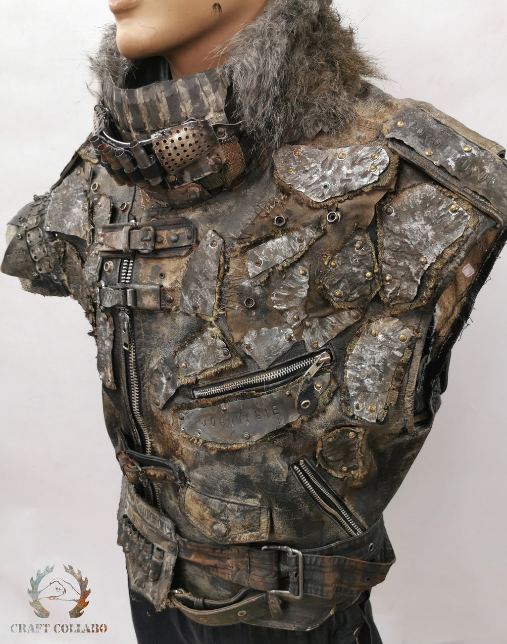 Leather Jacket with metal elements