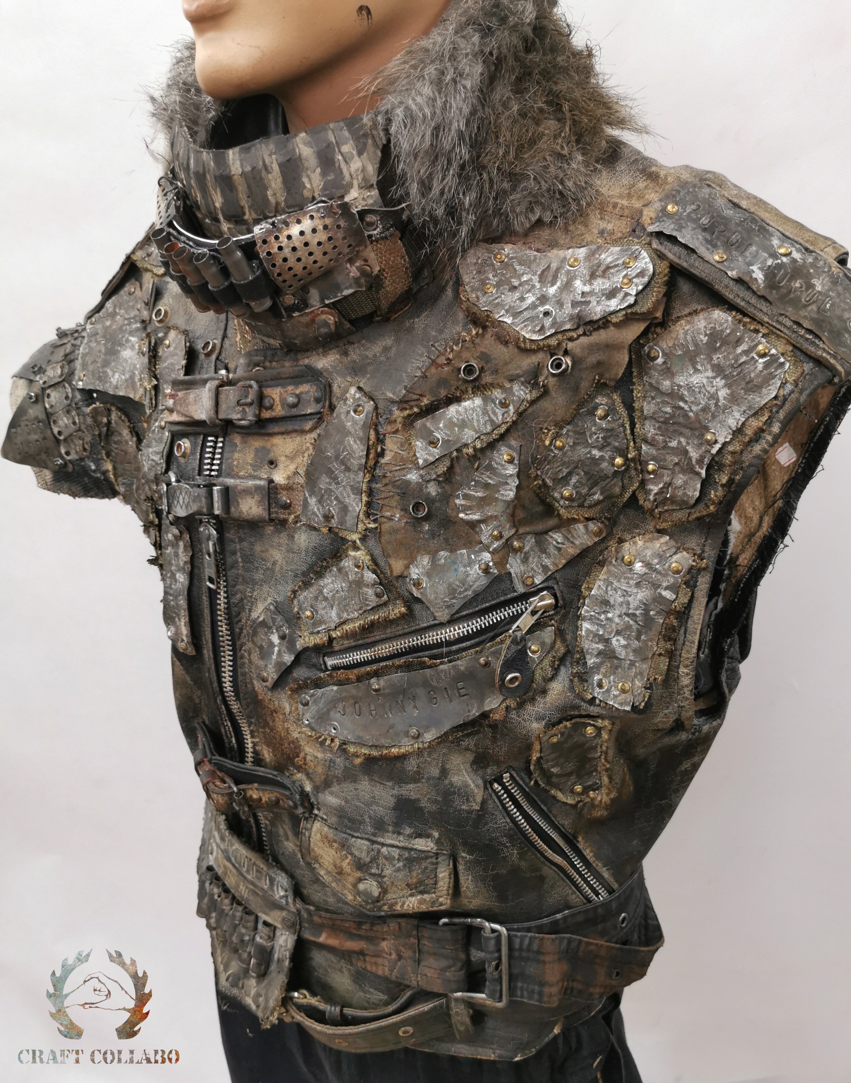 Leather Jacket with metal elements