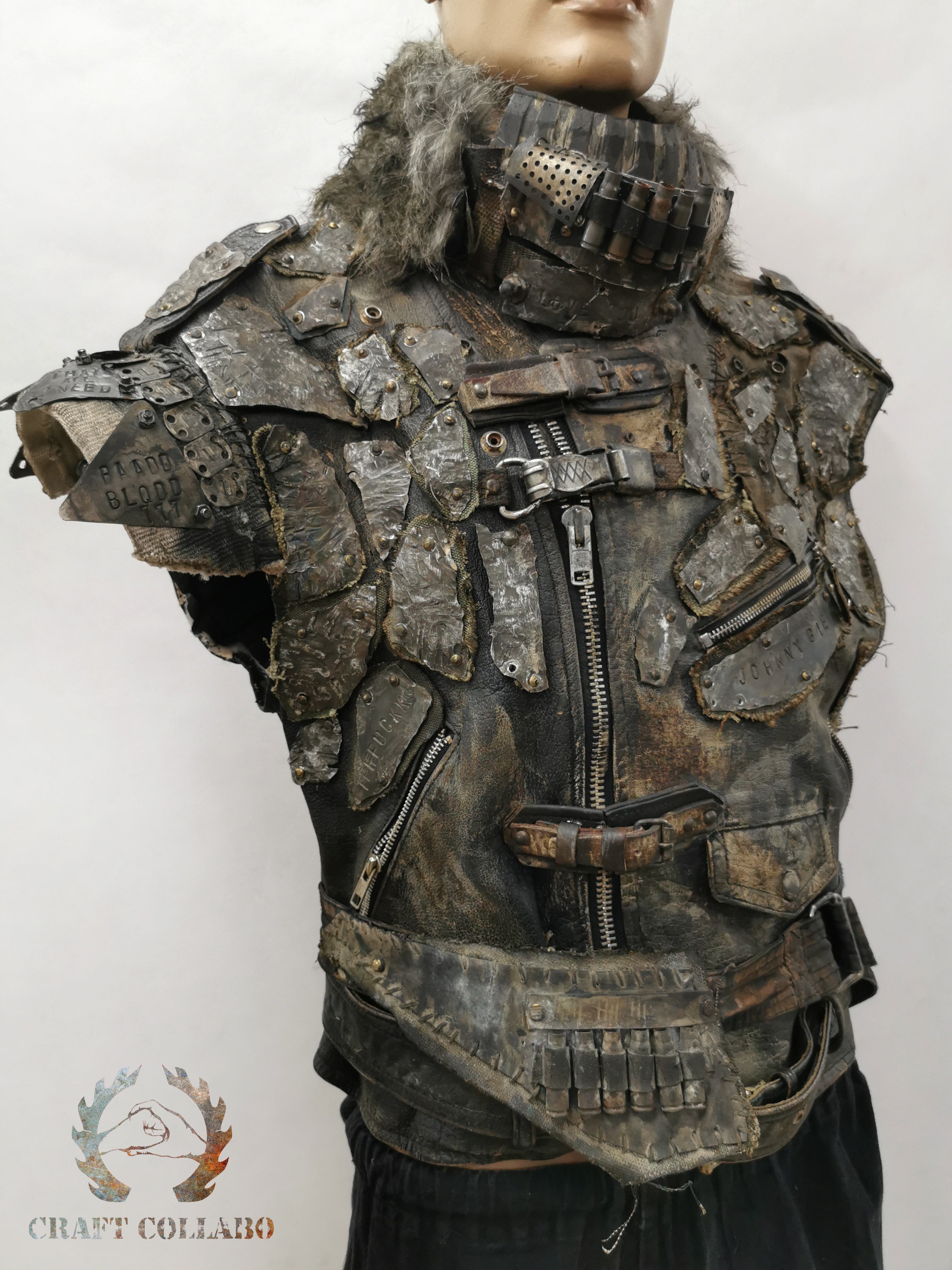 Leather Jacket with metal elements