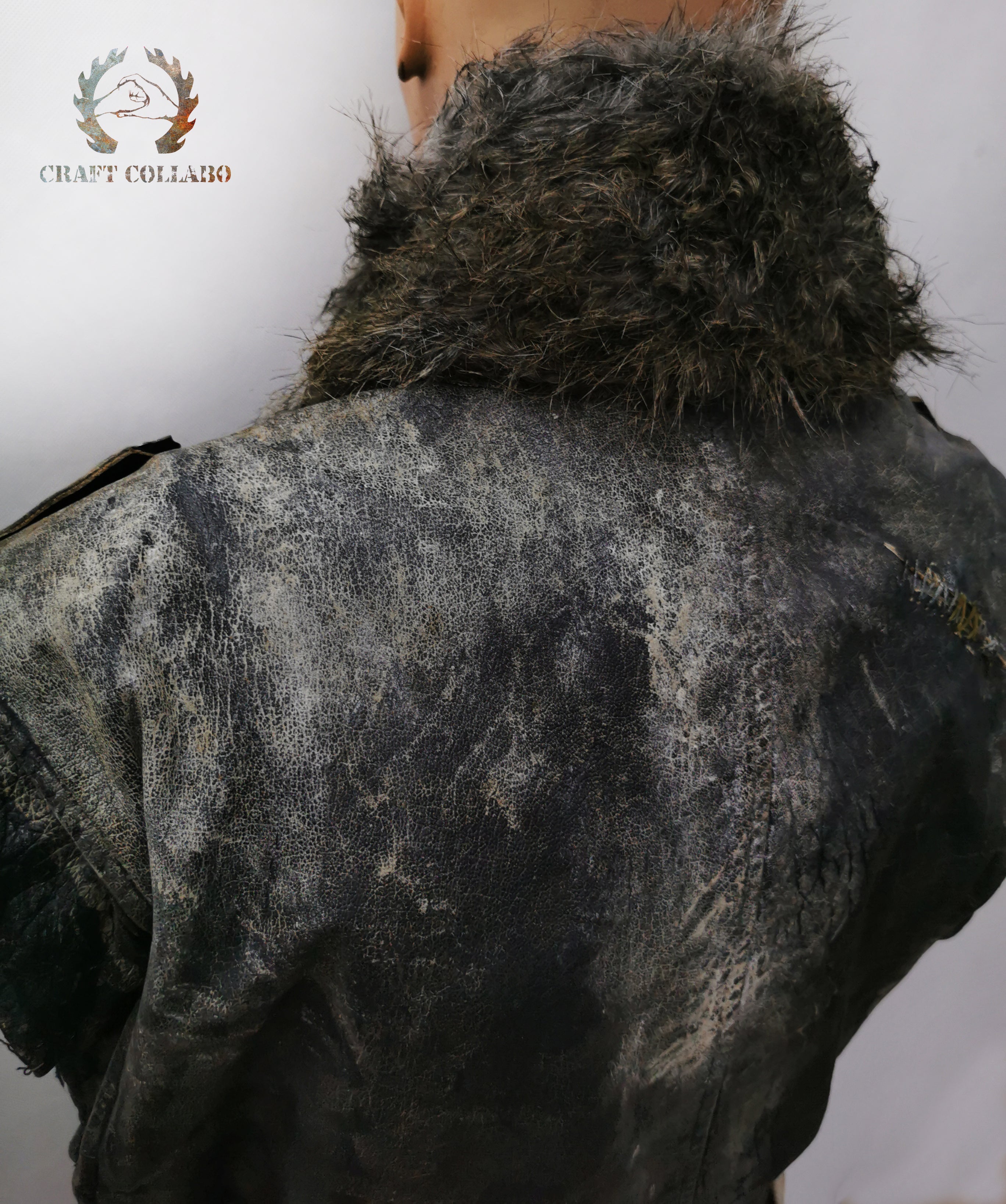 Leather Jacket with metal elements